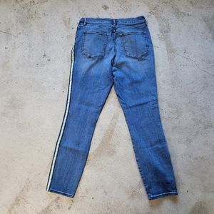 Loft Side Stripe Blue Jeans Y2K
